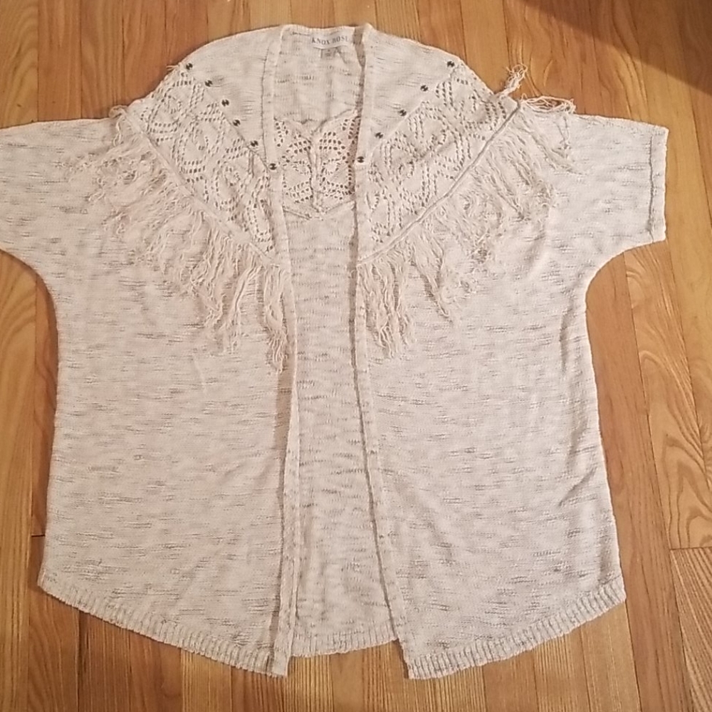 Like new Knox Rose fringe sweater